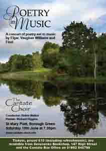 Poster for Poetry in Music concert